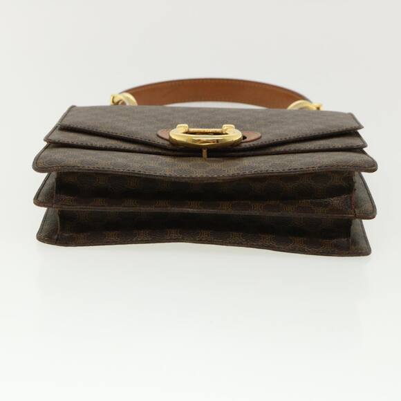 CELINE Macadam Canvas Hand Bag Pvc Leather Brown - Picture 5 of 16